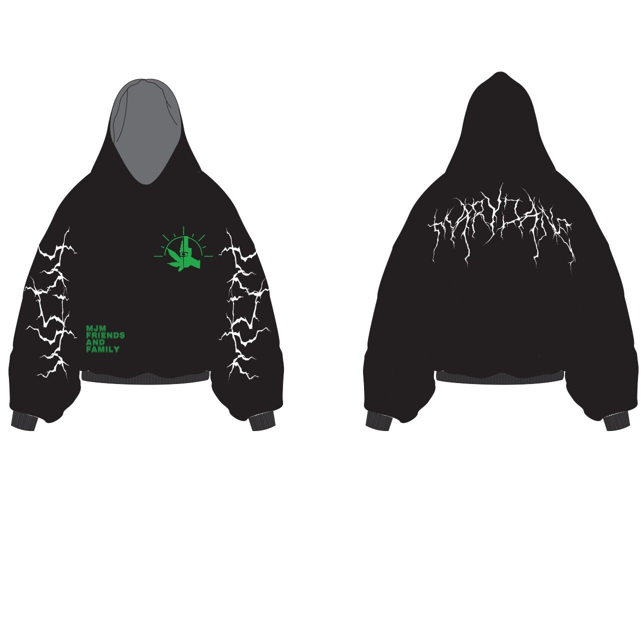 MJM F&F OVERSIZED REFLECTIVE HOODIE